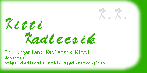 kitti kadlecsik business card
